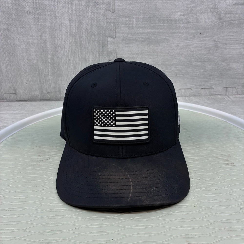 Branded Bills Hat Mens Black Performance American Flag Snapback Patriot